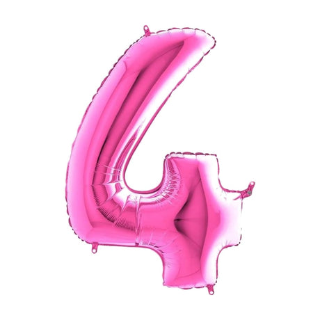 Happy Birthday Ballon Zahl Pink, 66cm