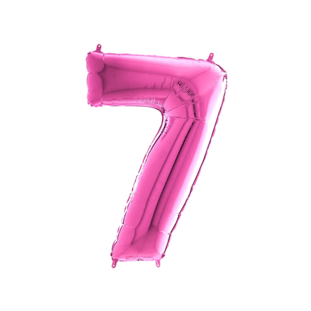 Happy Birthday Ballon Zahl Pink, 66 cm | 7
