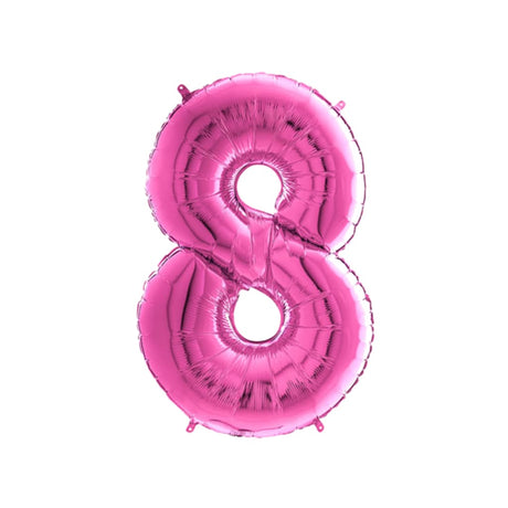 Happy Birthday Ballon Zahl Pink, 66cm