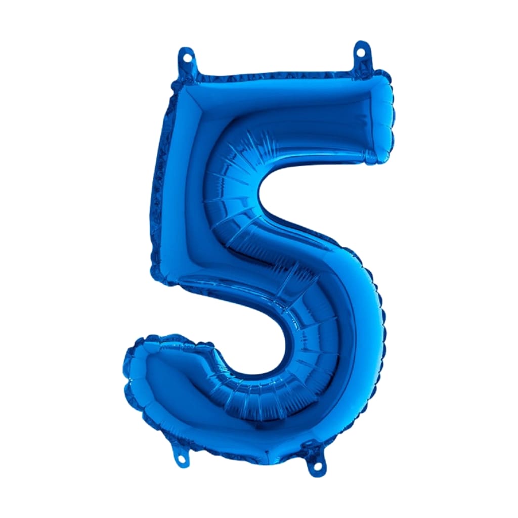 Happy Birthday Ballon Zahl Blau, 66 cm | 5
