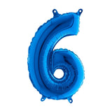 Happy Birthday Ballon Zahl Blau, 66 cm