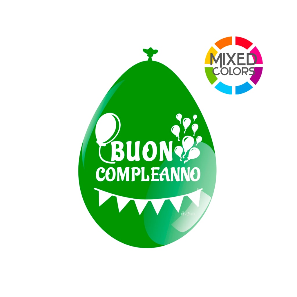 Buon Compleanno Ballon, 12 Stück
