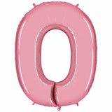 Happy Birthday Ballon Zahl Pastel Pink, 66 cm