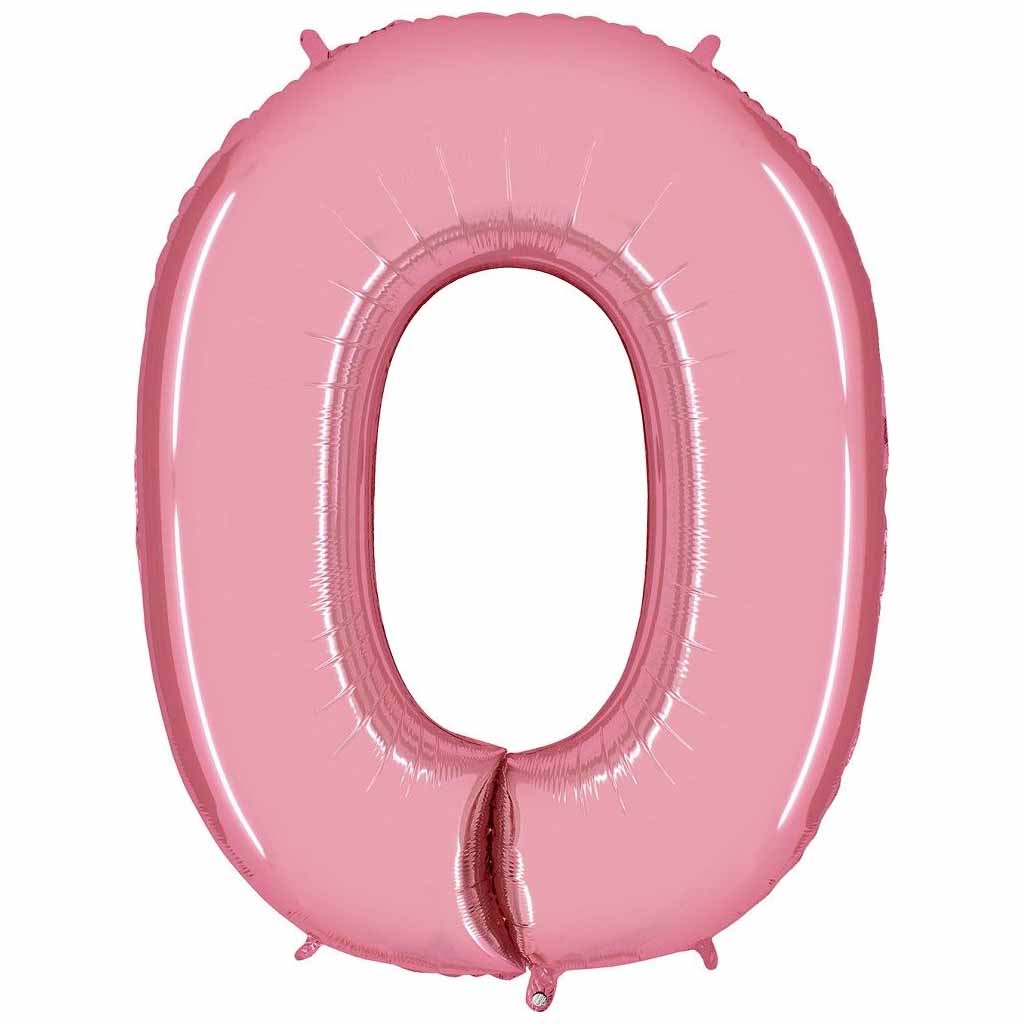 Happy Birthday Ballon Zahl Pastel Pink, 66 cm | 0