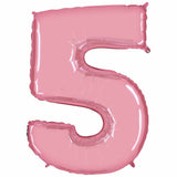 Happy Birthday Ballon Zahl Pastel Pink, 66 cm