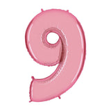 Happy Birthday Ballon Zahl Pastel Pink, 66 cm