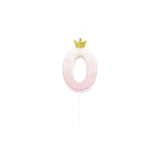 Crown Glitzerkerze, 9,5cm - 0