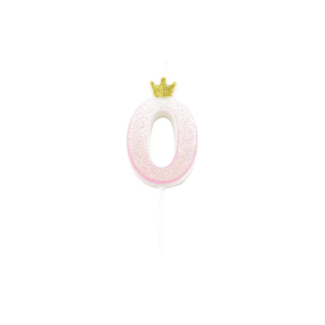 Crown Glitzerkerze, 9,5cm - 0