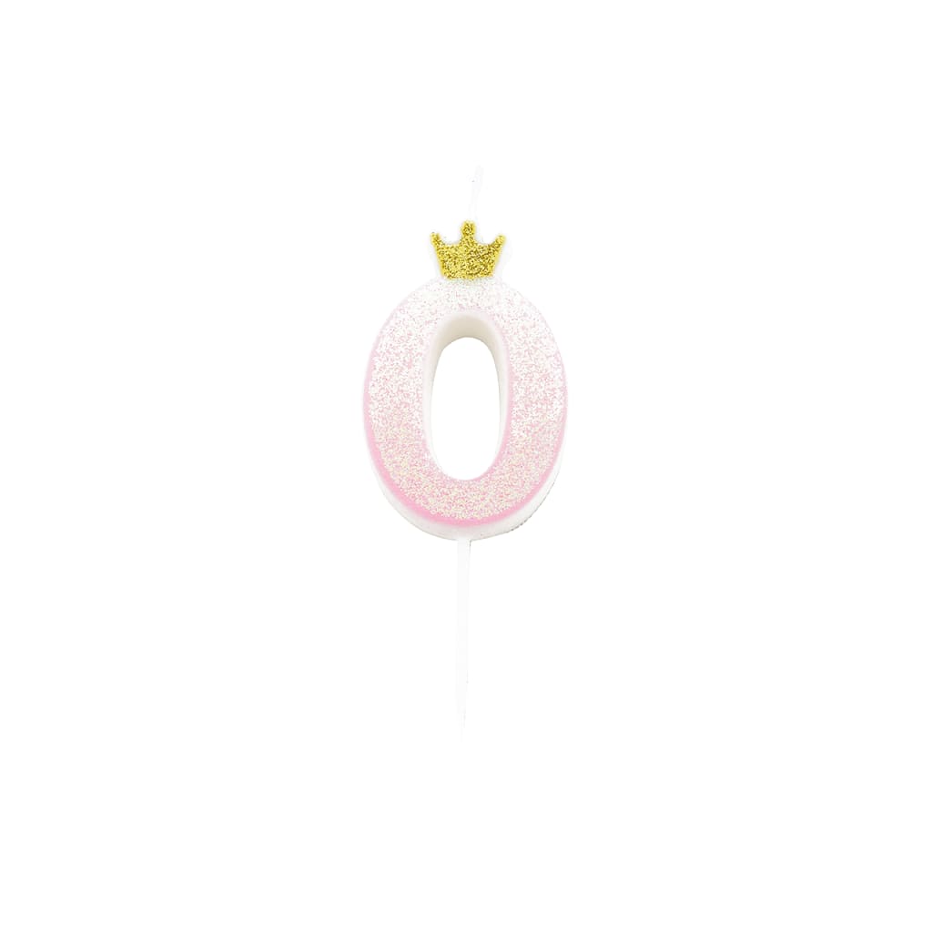Crown Glitzerkerze, 9,5cm - 0