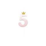 Crown Glitzerkerze, 9,5cm - 5