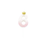 Crown Glitzerkerze, 9,5cm - 6