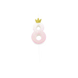 Crown Glitzerkerze, 9,5cm - 8