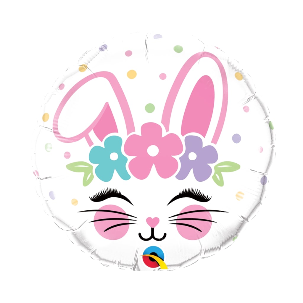 Bunny Face Ballon, 18" 46cm