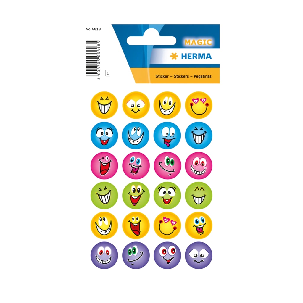 Smilies Glimmerfolie - Sticker