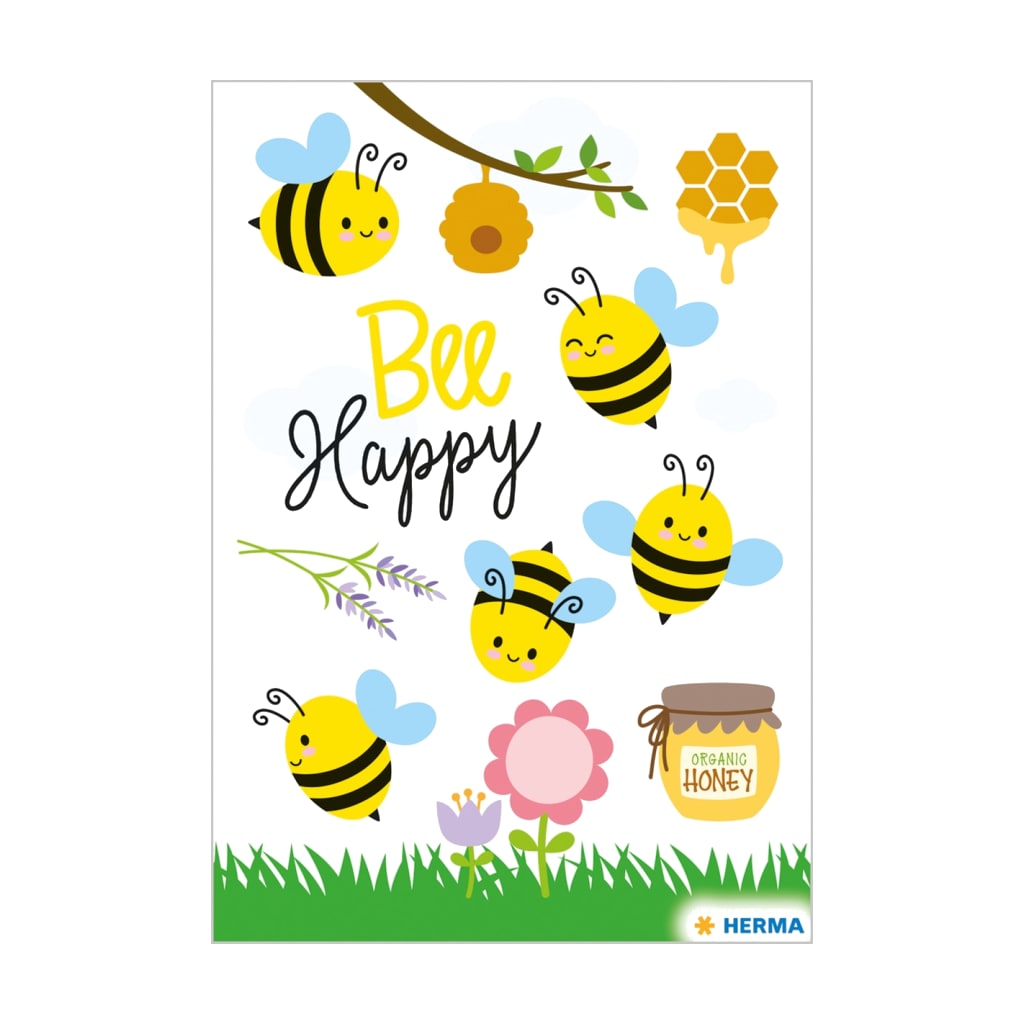 Cute Bees Transpuffy - Sticker