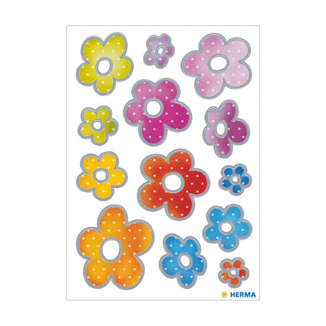 Blumen mit Silberprägung - Sticker