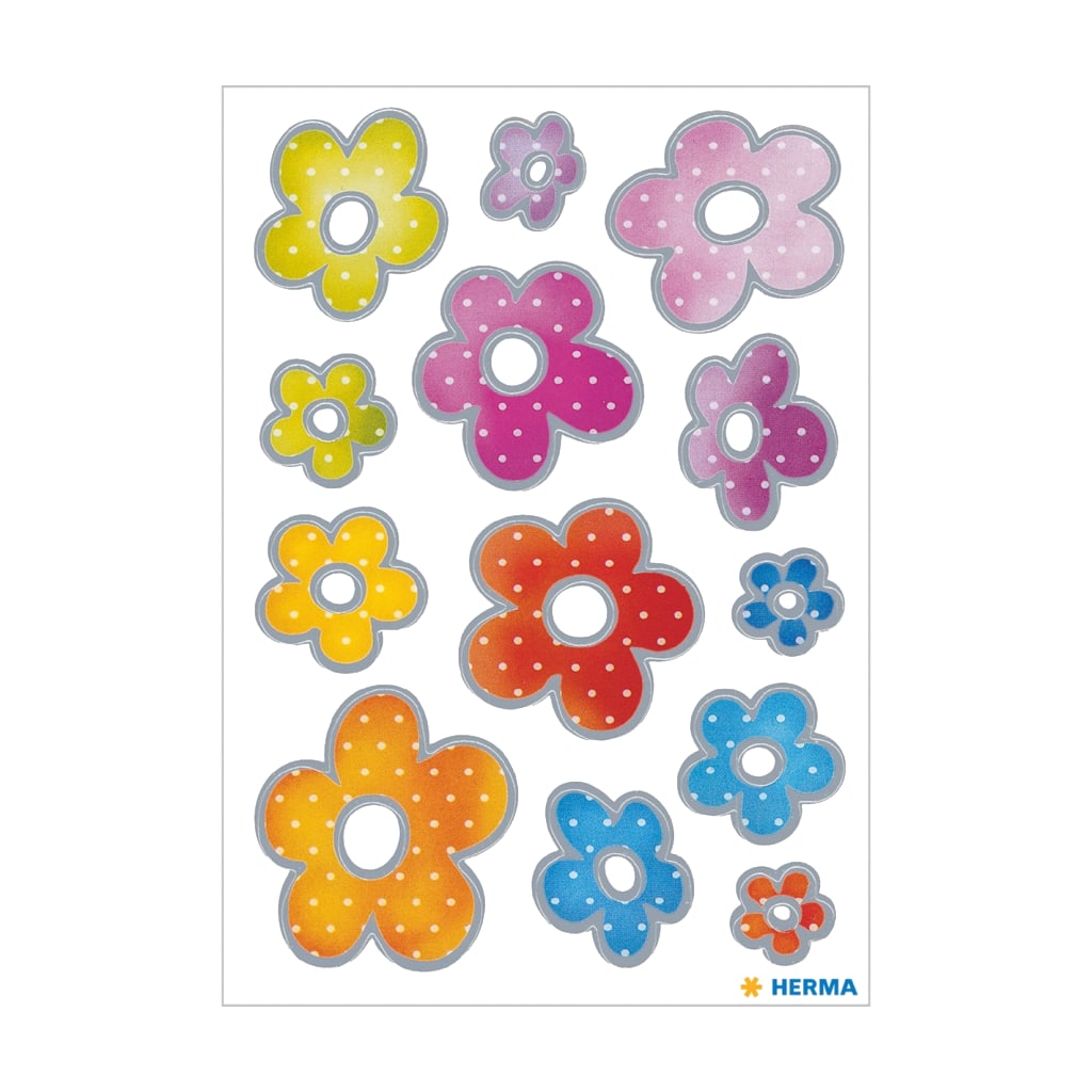 Blumen mit Silberprägung - Sticker
