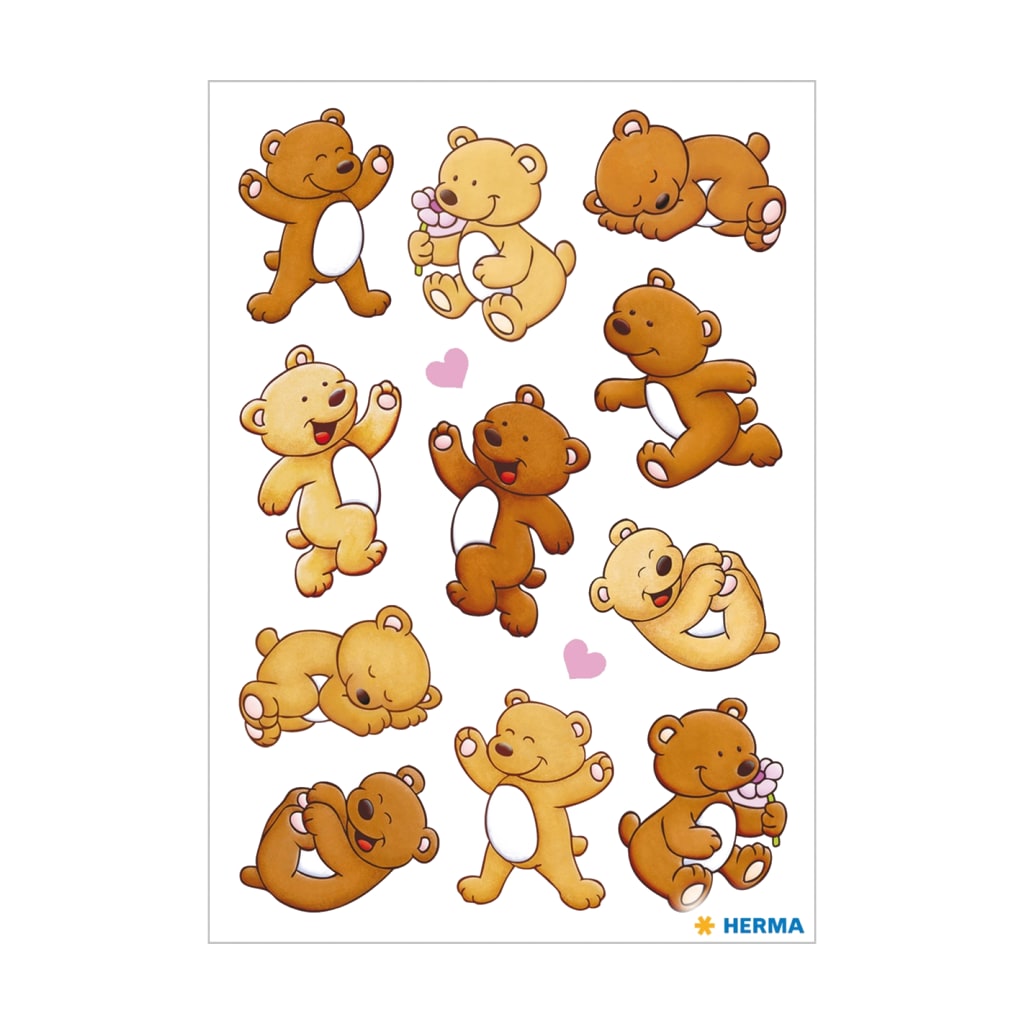Bärchen mit Herz Puffy - Sticker