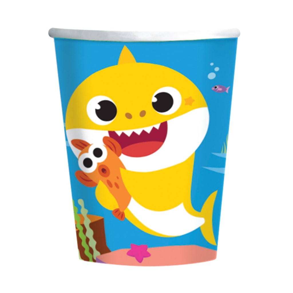 Einwegbecher Baby Shark 250 ml, 8 Stück