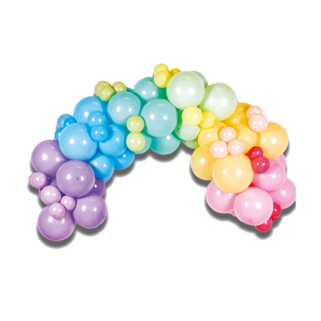 DIY Ballongirlande Regenbogen 78 Ballons