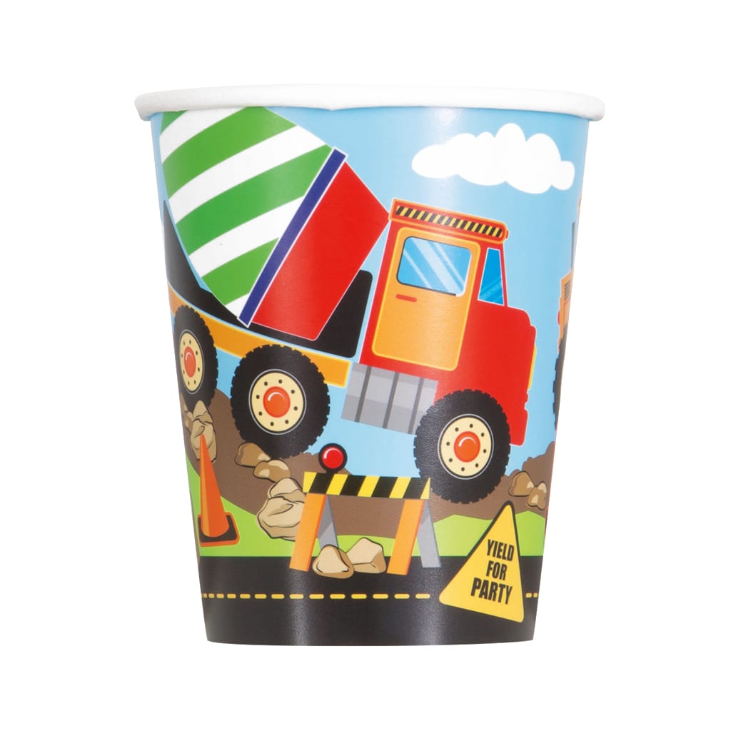 Einwegbecher Baustelle, 8 Stück