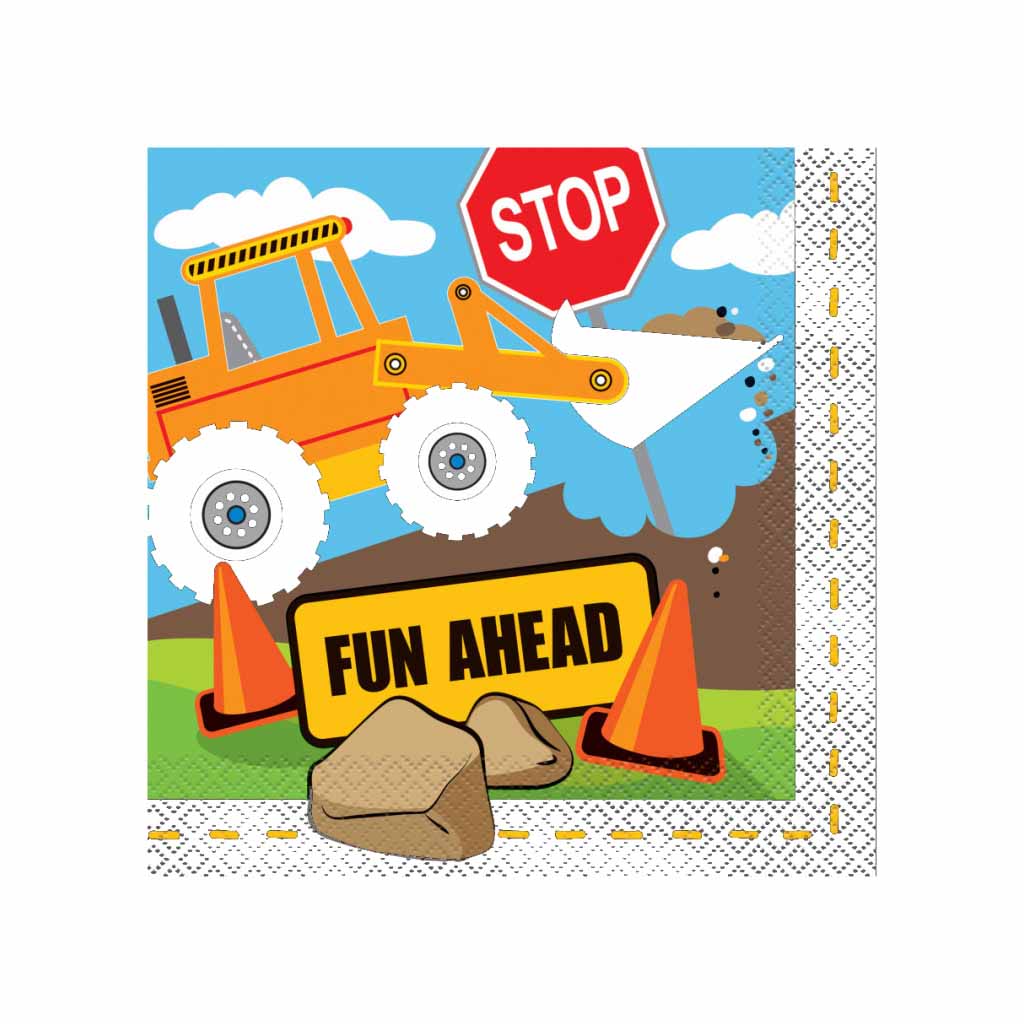 Servietten Baustelle, 16 Stück