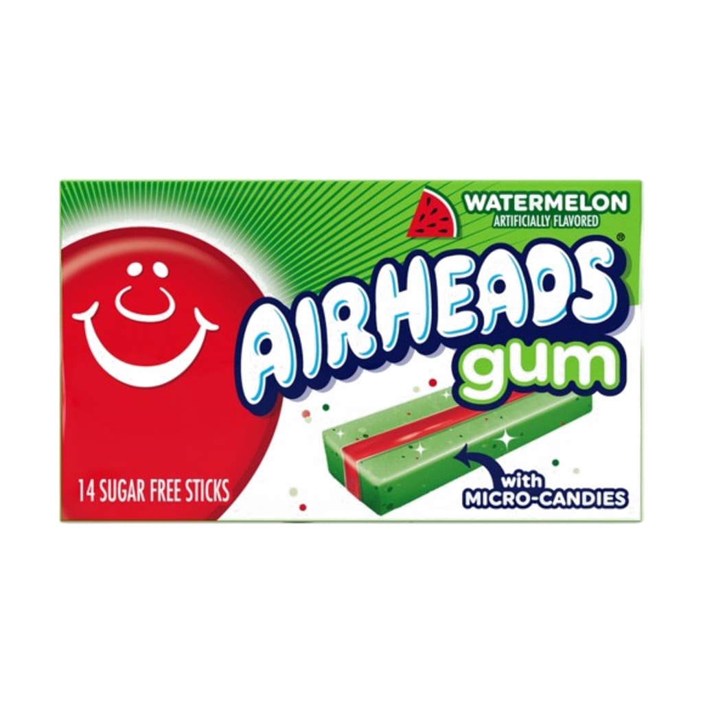Airheads Watermelon Gum, 33g, Kaugummi mit Micro-Candies