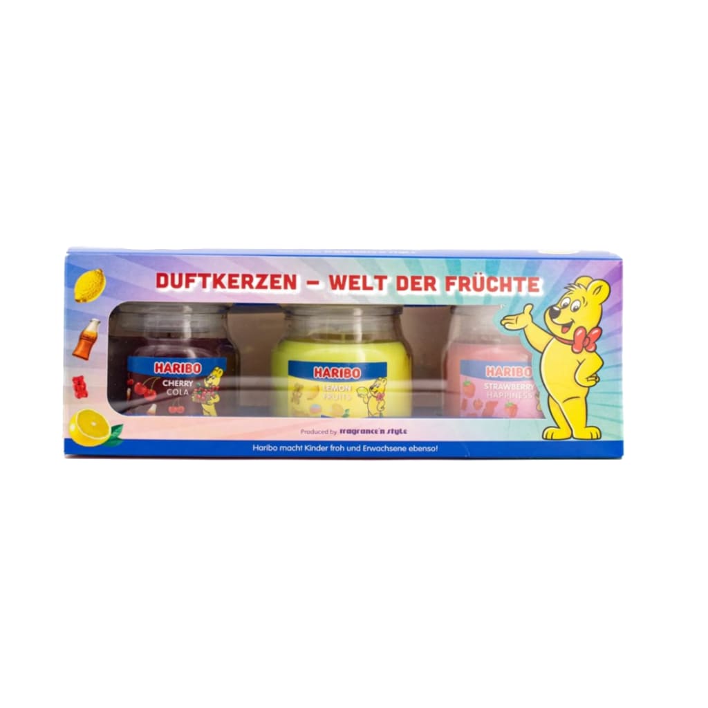Haribo Duftkerzen Set Happiness, 3 Stück