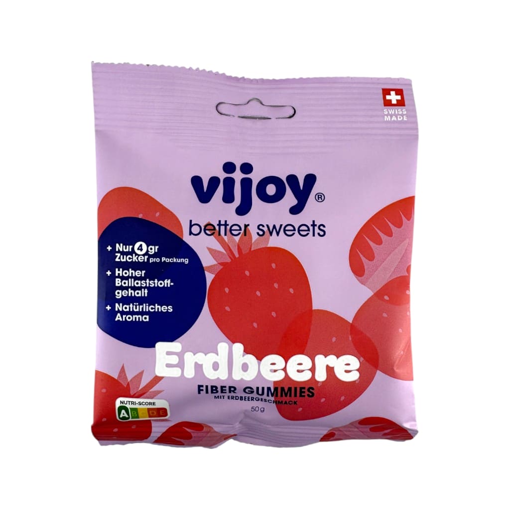 vijoy Fiber Gummies Erdbeere, 50g