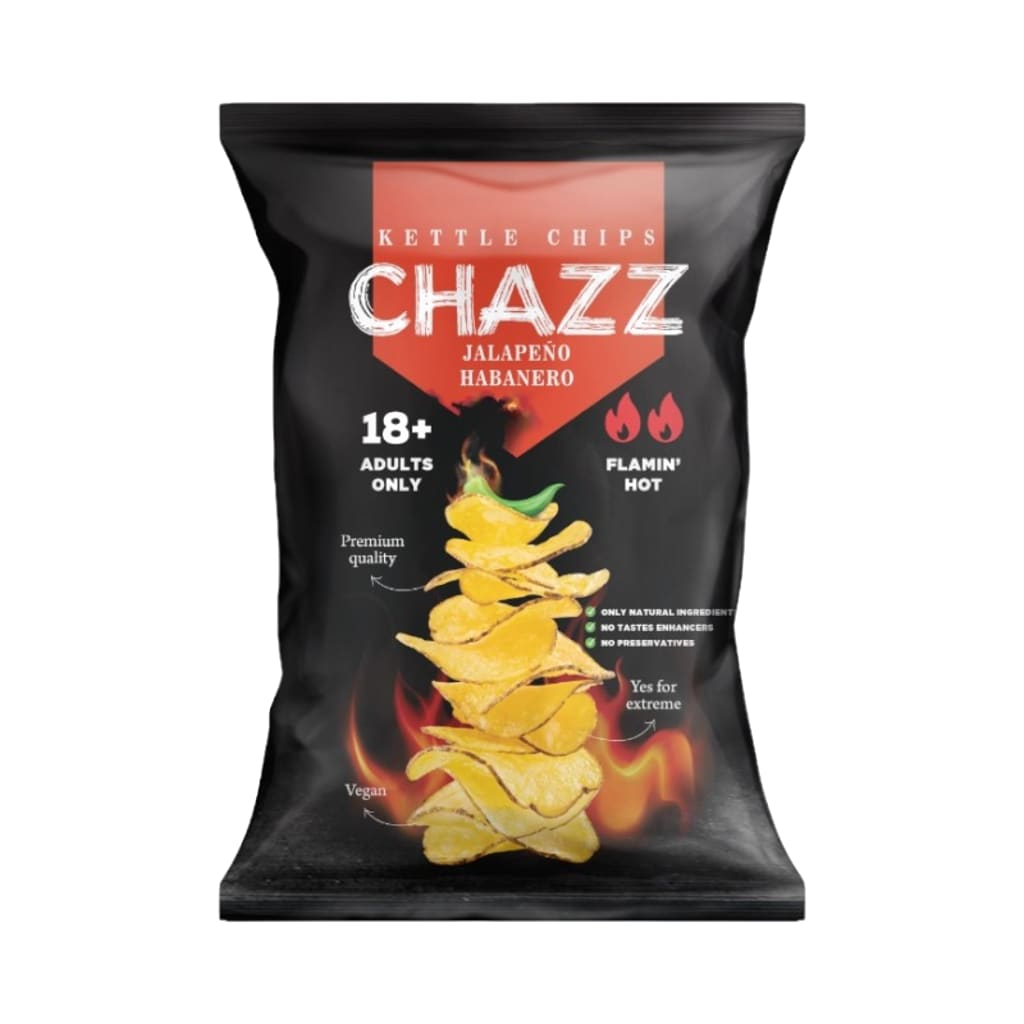 Chazz Chips with Jalapeño & Habanero Pepper, 90g