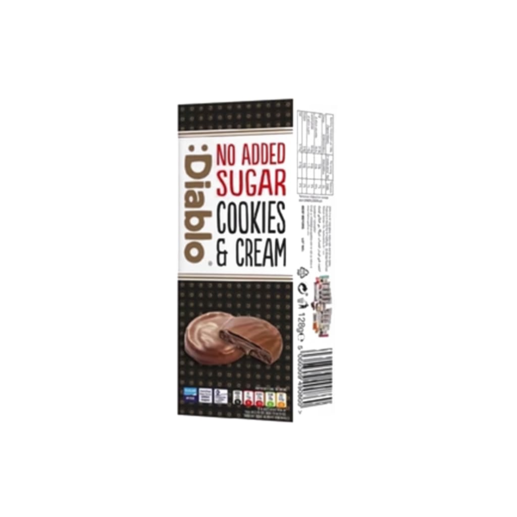 Diablo White Chocolate Cream Cookies, 128g