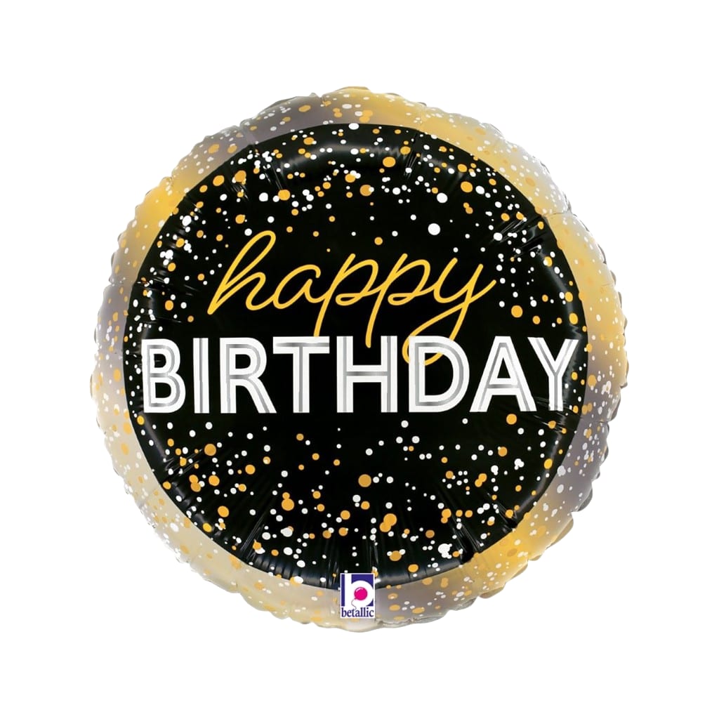 Metallic Birthday Party Folienballon, 23 cm