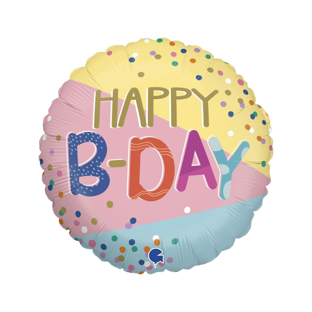 Happy Birthday Funky Dots Folienballon, 42 cm