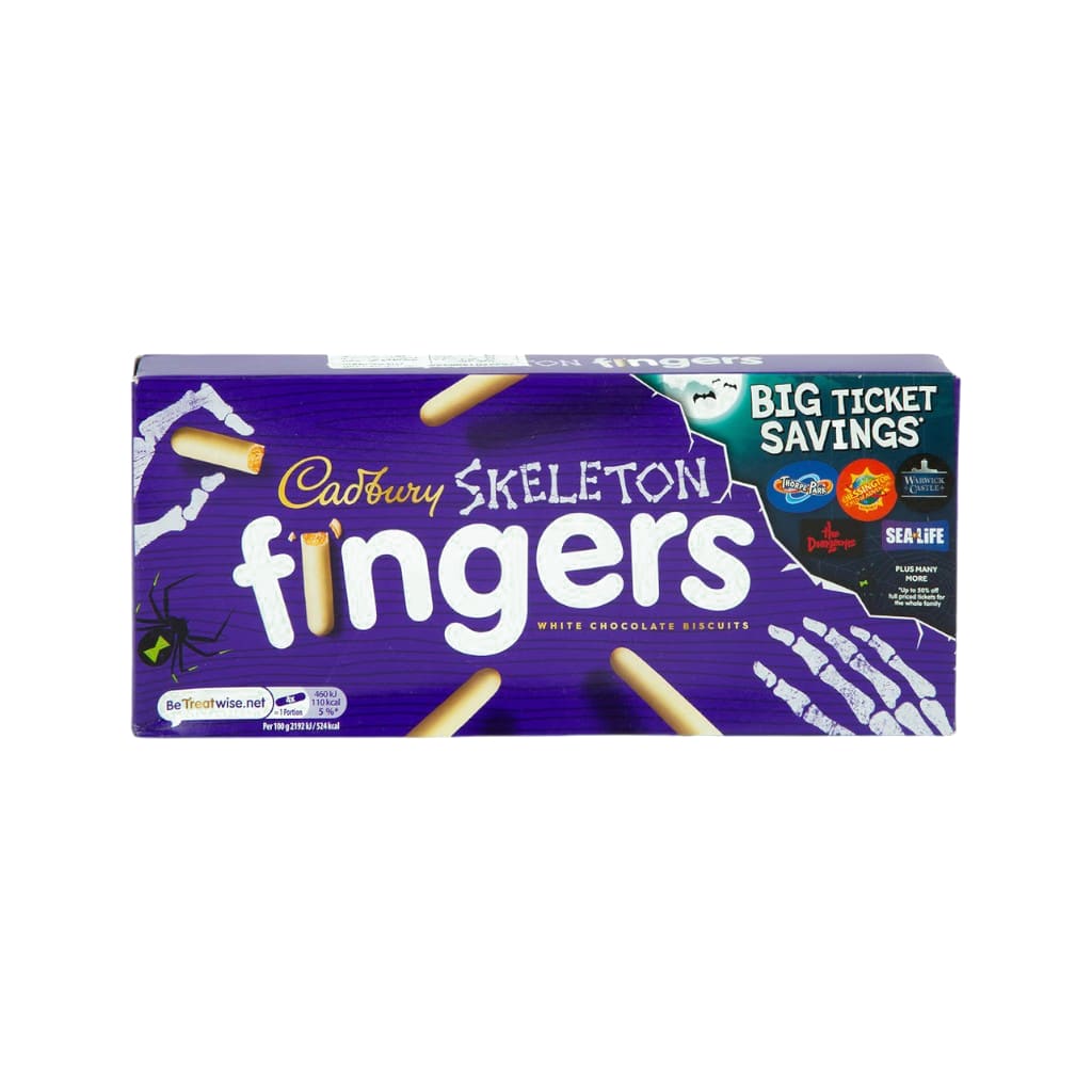 Cadbury White Chocolate Skeleton Fingers, 114g