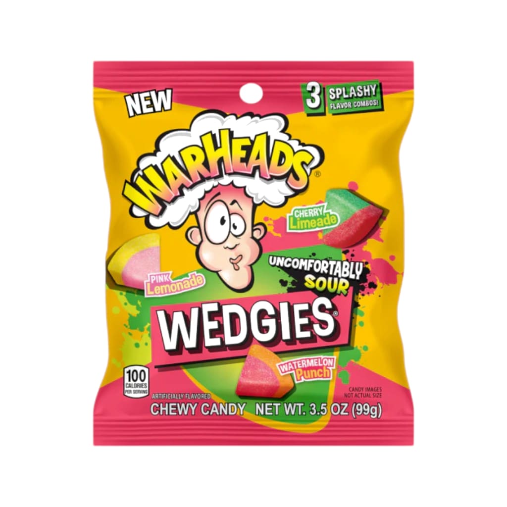 Warheads Wedgies Sour Peg Bag, 99g