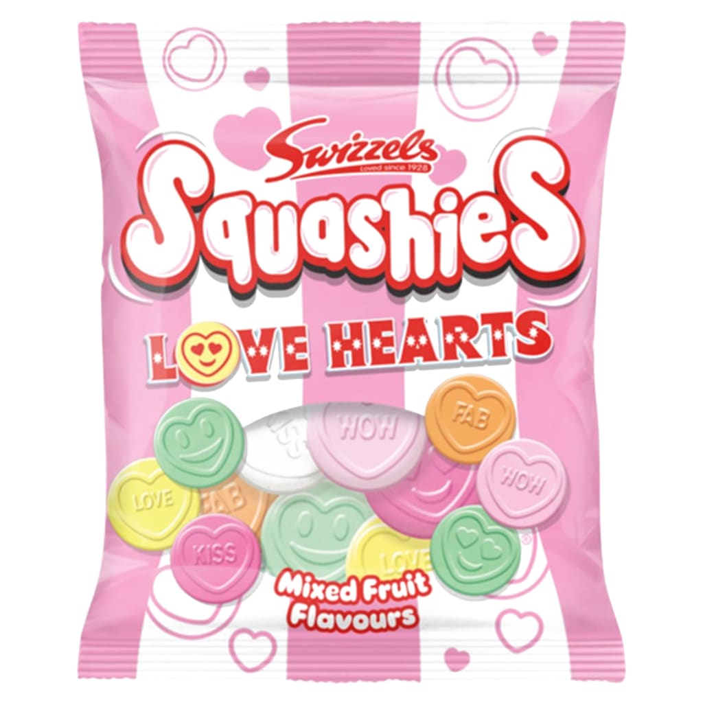 Swizzels Squashies Love Hearts, 120g