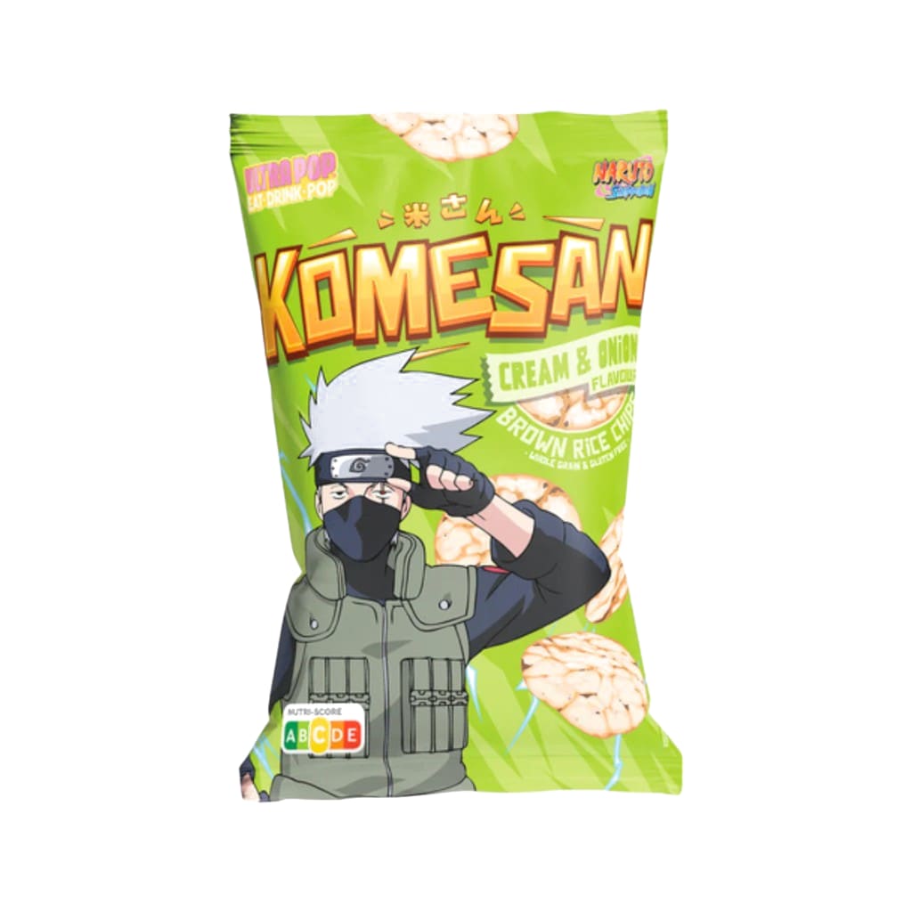 Ultra Pop Komesan Brown Rice Chips Cream & Onion Flavor, 60g
