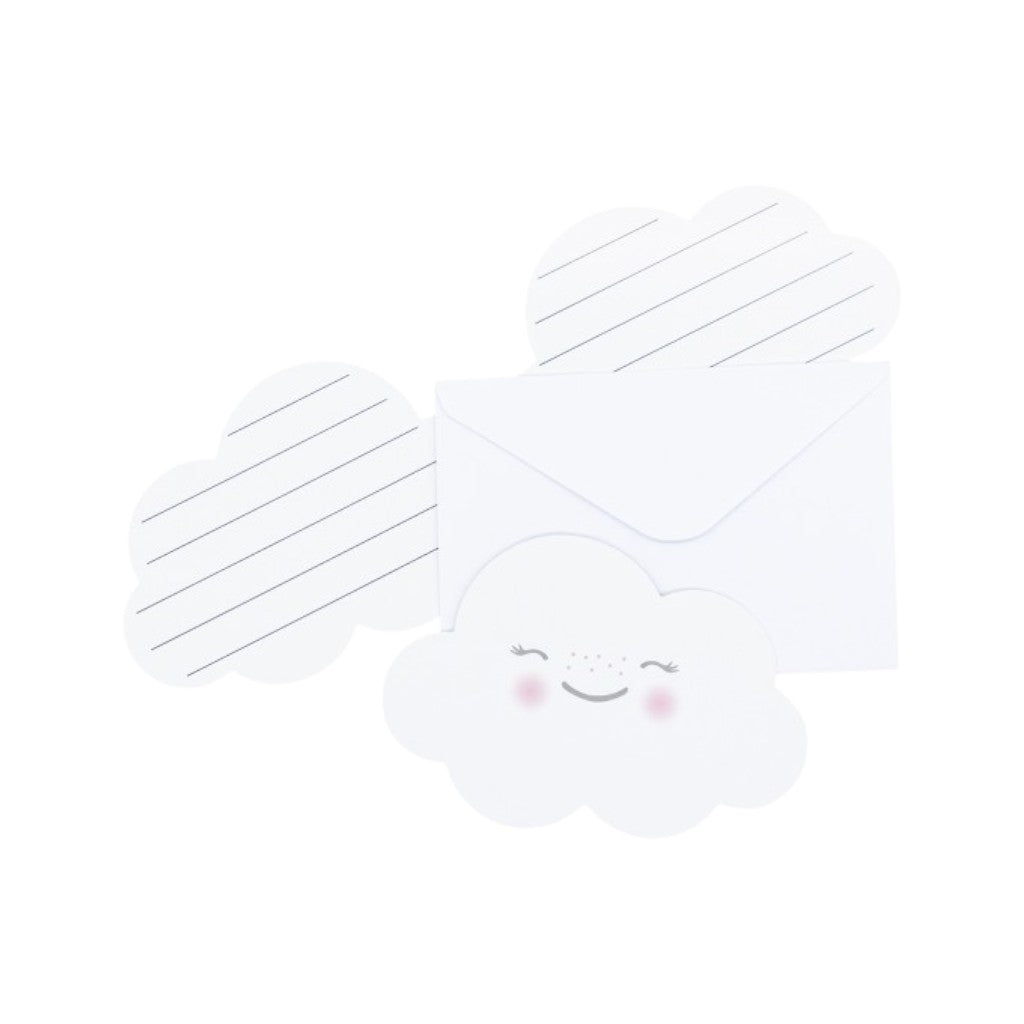 Regenbogen & Wolke Einladungen und Umschläge 8.6 x 12.5cm, 8 Stück