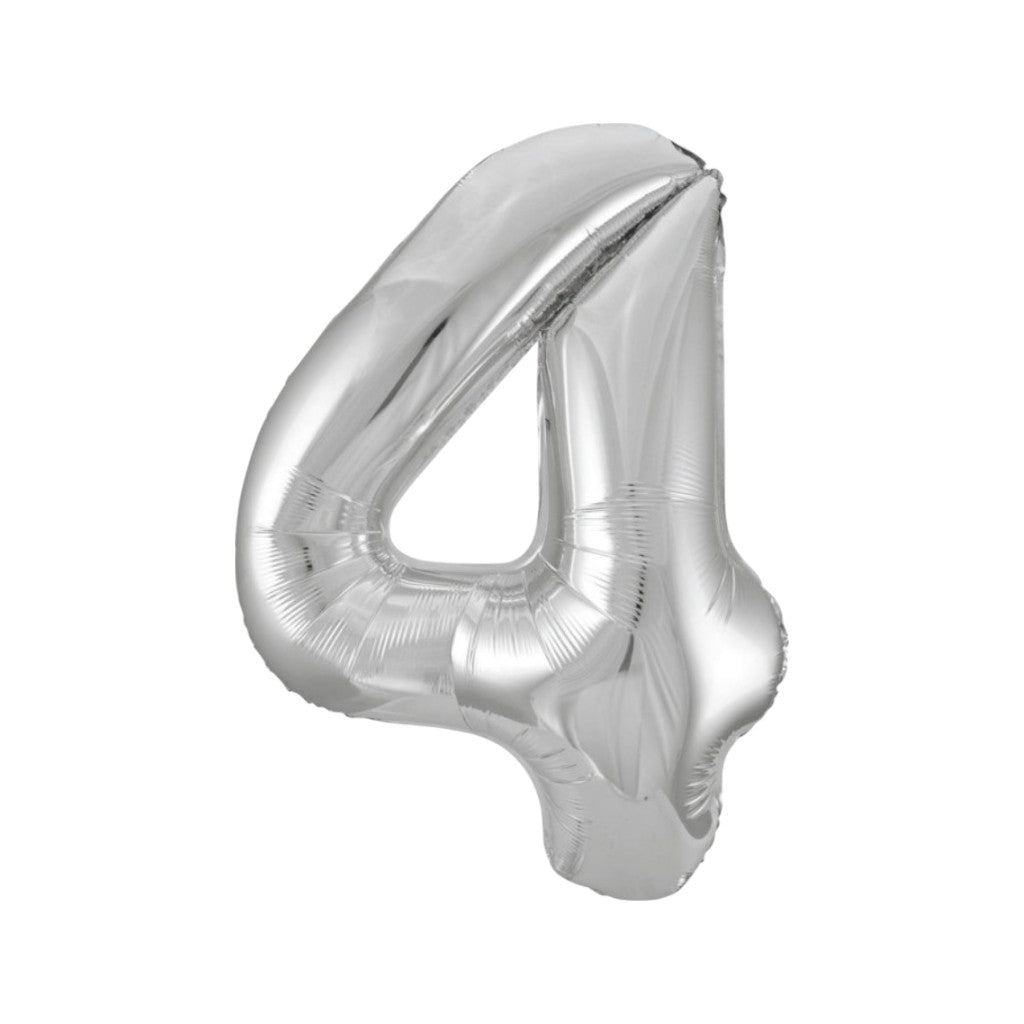 Ballon Zahlen Silber, 86 cm | 4