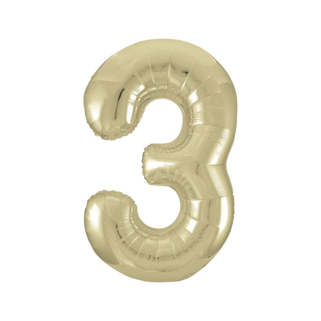 Ballon Zahlen Gold, 86 cm | 3