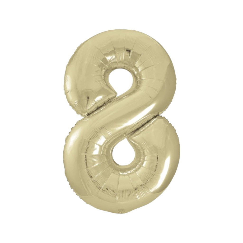 Ballon Zahlen Gold, 86 cm | 8