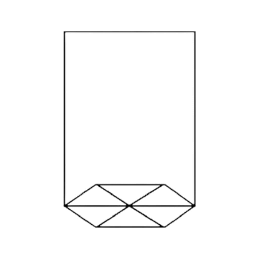 Kreuzbodenbeutel OPP 100x65x270mm, 1 Stück