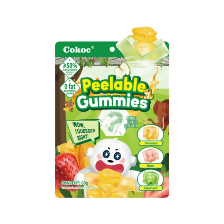 Peelable Gummies Mixed Fruit, 60g
