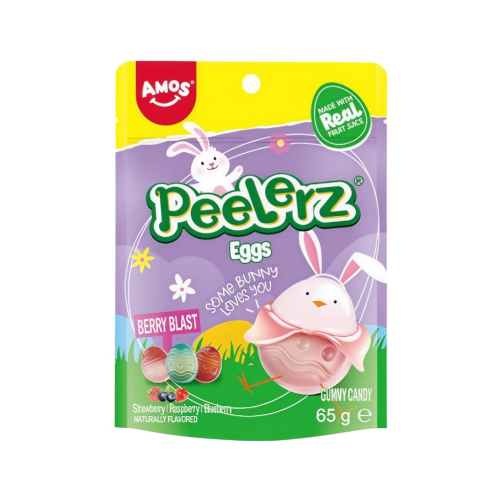 Amos Peelerz Gummy Eggs Easter, 65g