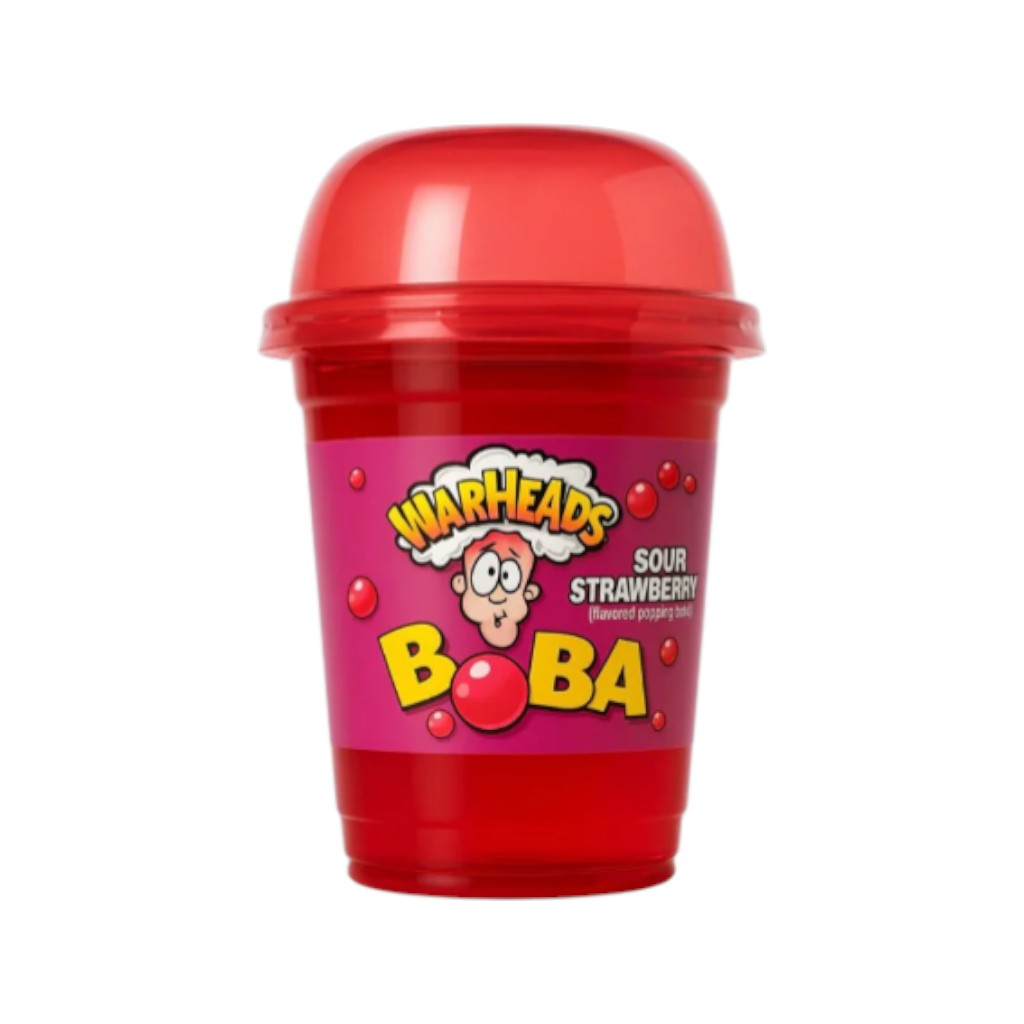 Warheads Boba Strawberry Sour, 400ml