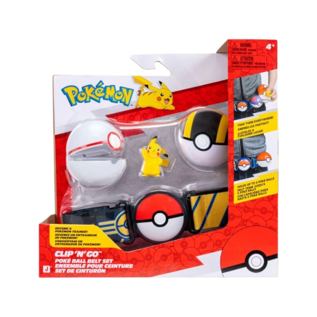 Pokémon Clip'n'Go Poke Ball Belt Set Pickachu, 1 Stück
