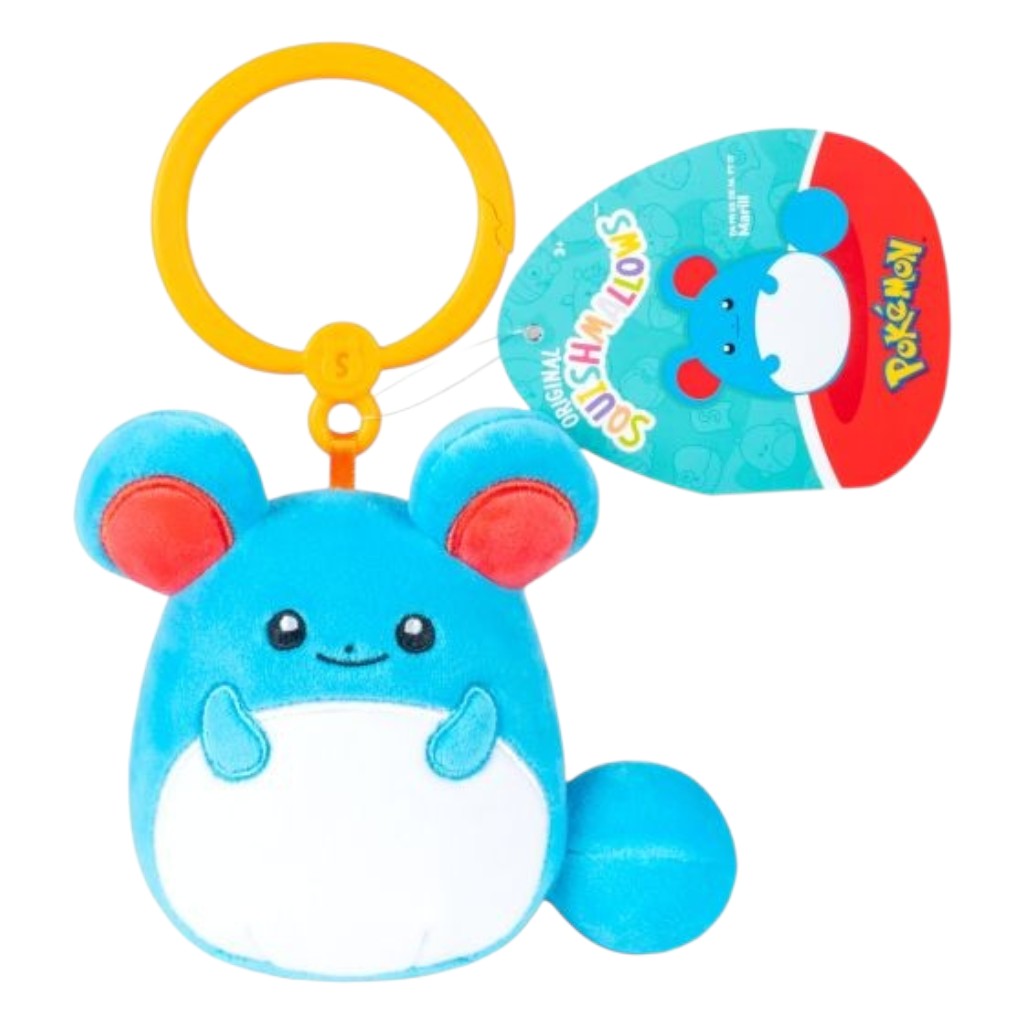 Squishmallows Pokémon Clip-On Marill, 1 Stück