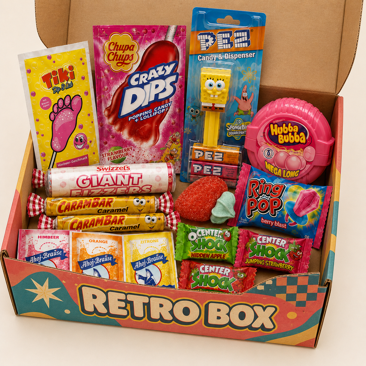 🍬 Retro Box – Kult-Süssigkeiten aus der Kindheit