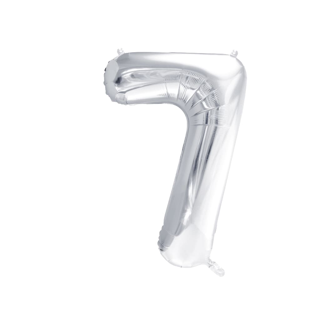 Ballon Zahlen Silber , 86 cm | 7