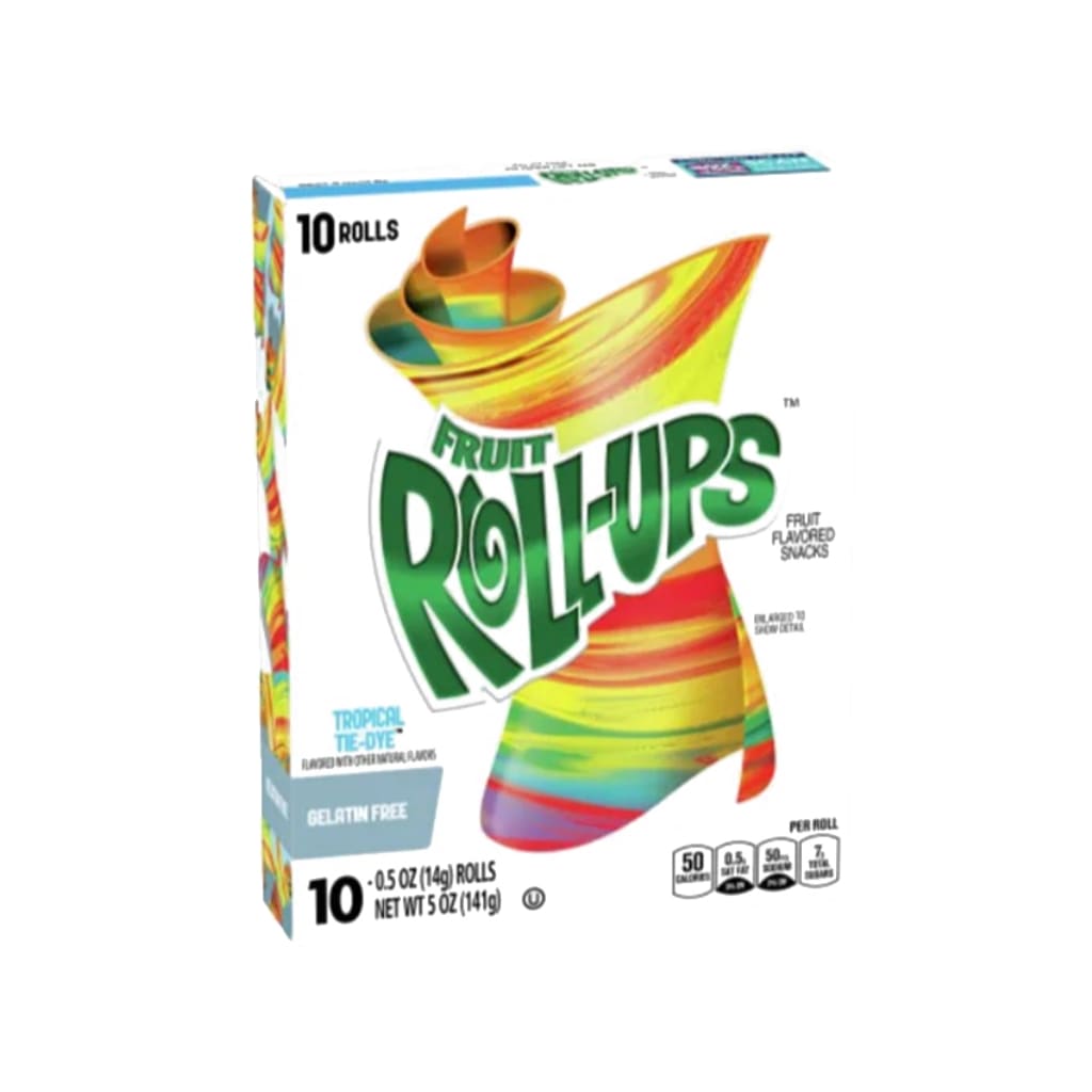 Fruit Roll-Ups Fruit Tropical Tie-Dye, 10 Stück